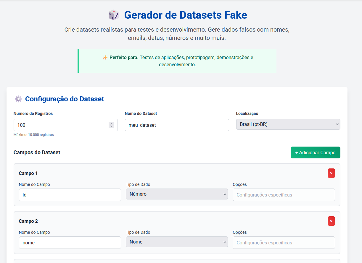 Gerador de Datasets Fake 🎲