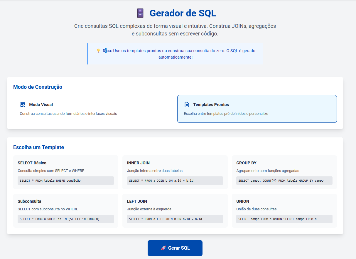 Gerador de SQL